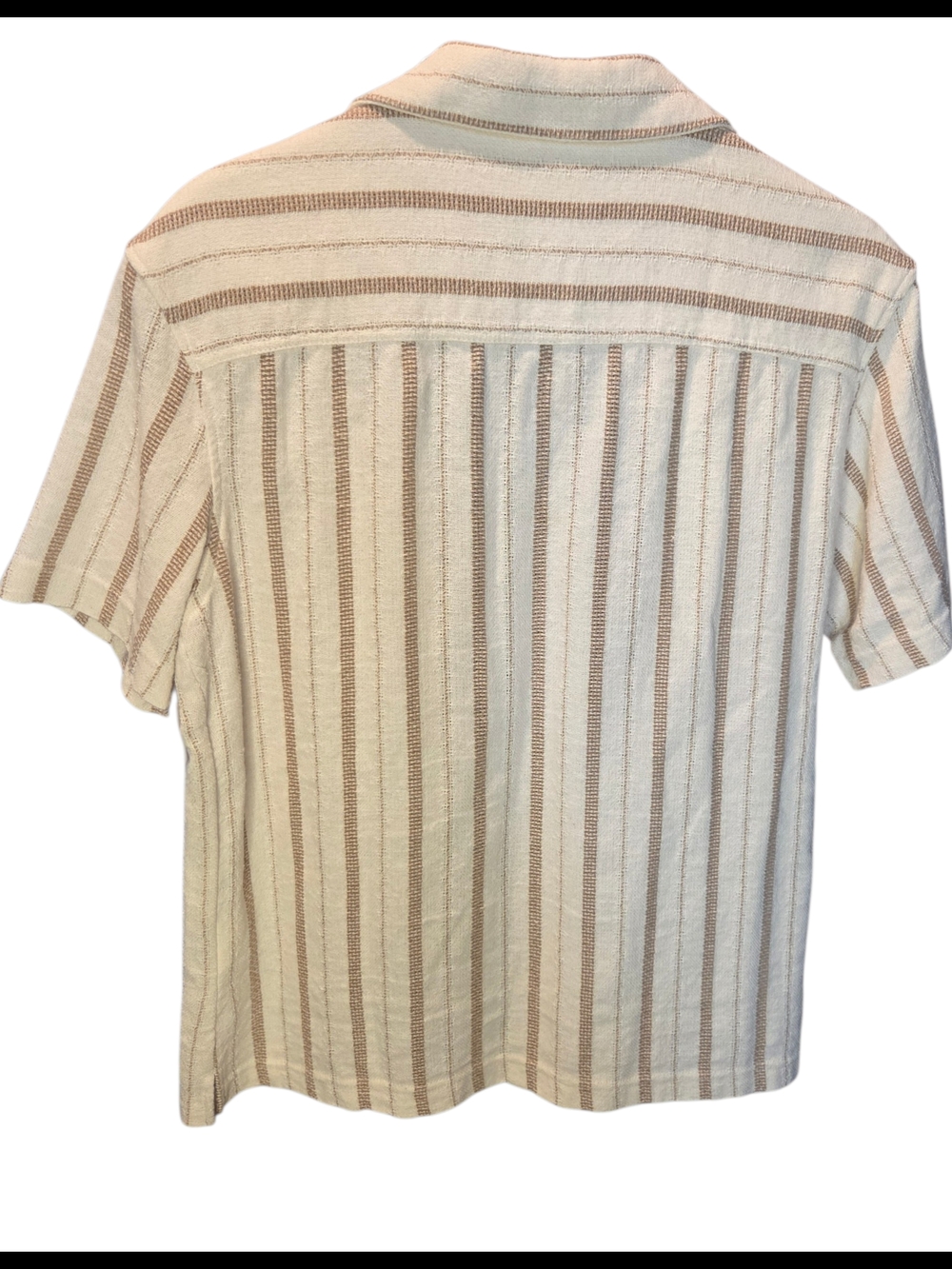 Zara Striped Short Sleeve Button-Up Shirt - Picture 2 of 6
